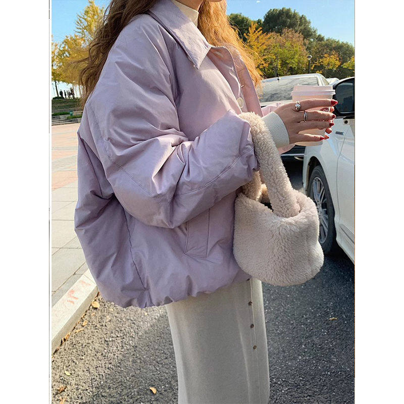 今年流行紫色短款棉服女宽松版型休闲小个子2026年冬季新款外套,女装/女士精品,棉衣/棉服,淘宝优惠券,粉丝福利购,淘宝优惠卷