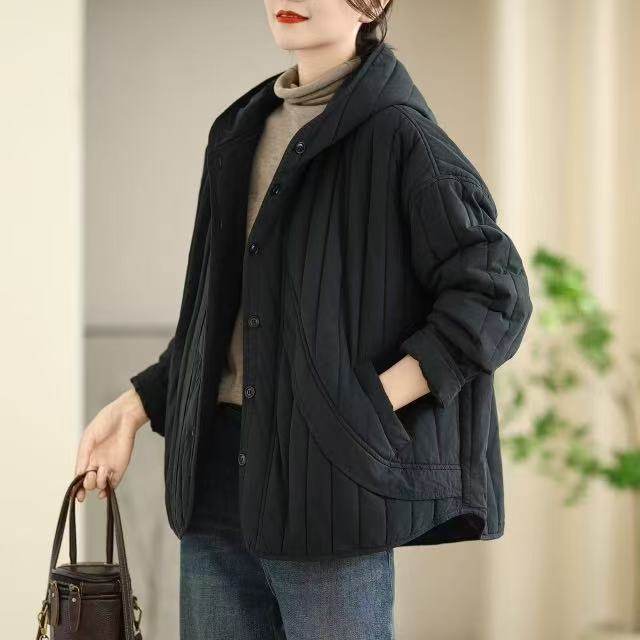 2025年冬款棉衣女加棉加厚保暖外套连帽压棉新款棉袄宽松休闲外套,女装/女士精品,棉衣/棉服,淘宝优惠券,粉丝福利购,淘宝优惠卷