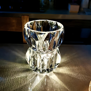 福禄花瓶水晶花瓶摆件玫瑰百合郁金香鲜切花卧室餐厅书房轻奢家居