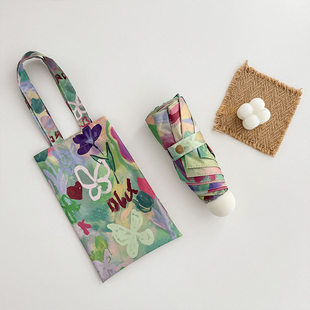 迷你太阳伞高颜值小众系小巧便携防晒防紫外线加大自动晴雨两用伞