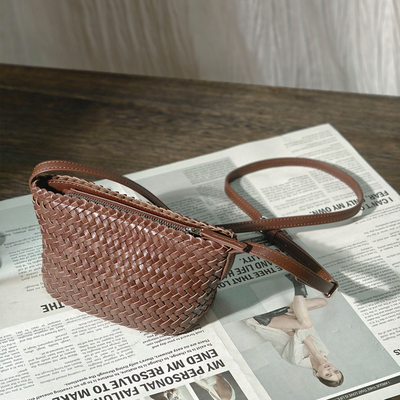 stephy小众手工编织包迷你元宝包小船包高级感斜挎小包单肩包