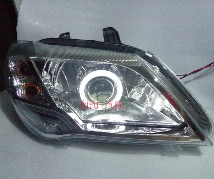 适用于夏利新款N3大灯总成改装双光透镜LED天使恶魔眼LED日行灯
