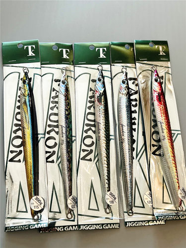 日本TK福拉可3D仿真涂装速沉深海快抽铁板饵路亚300克章红马交