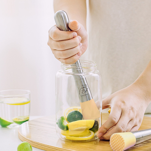 树可豹抱抱捣汁棒碎冰锤430不锈钢捣泥棒捣水果捶柠檬捣棒小锤子