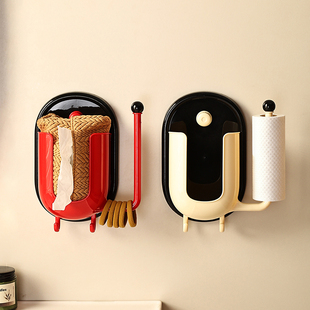 尊慕斯卫生间吸盘纸巾盒2025新款厕所高端专用壁挂收纳架发圈挂钩