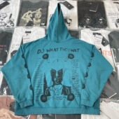 型水洗破坏连帽卫衣 富二代抽象牛头宽松版 纯原顶版 ERD忧郁