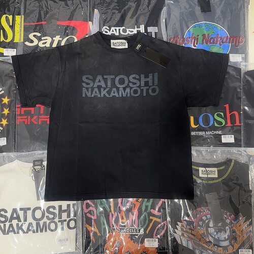 SatoshiNakamoto水洗做旧短袖