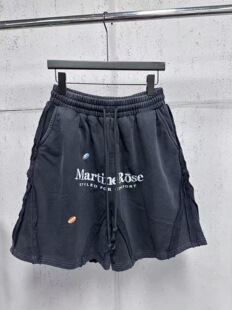纯原版本Martine rose FW26夏季不规则水洗做旧重磅宽松男女短裤
