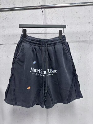 纯原版本Martine rose FW26夏季不规则水洗做旧重磅宽松男女短裤