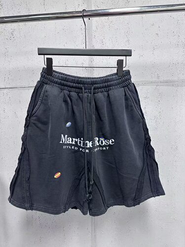 纯原版本Martine rose FW26夏季不规则水洗做旧重磅宽松男女短裤