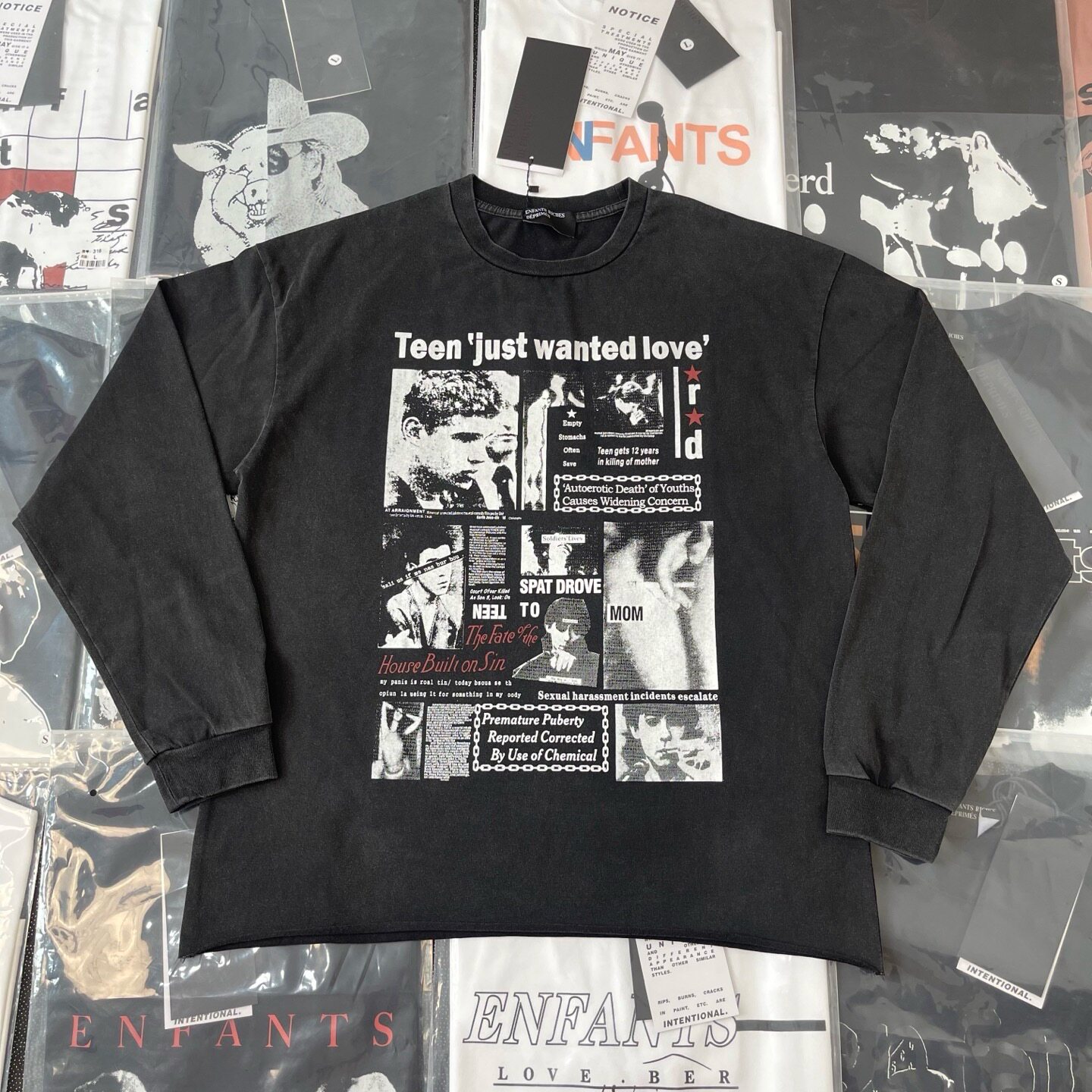 【纯原顶版】ERD忧郁的富二代报纸男孩纯棉长袖卫衣T恤男女外套