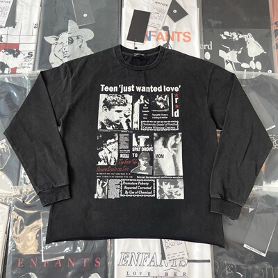 【纯原顶版】ERD忧郁的富二代报纸男孩纯棉长袖卫衣T恤男女外套