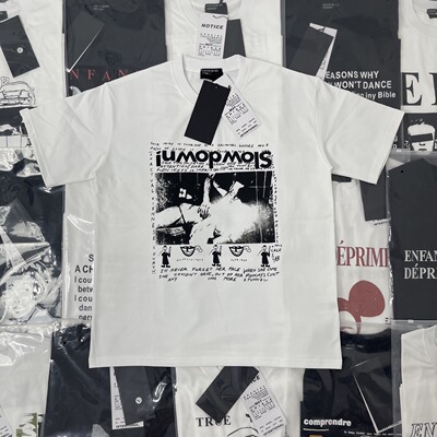 纯原顶板 ERD忧郁的富二代童年小孩纯棉圆领字母印花短袖T恤男女