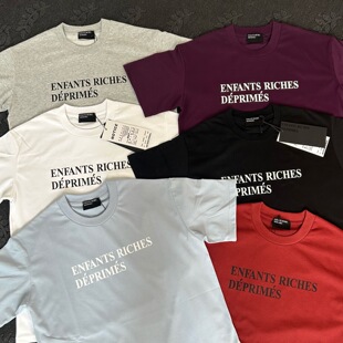 ERD忧郁 T恤衫 富二代经典 纯棉圆领字母印花短袖 基础款 纯原顶板