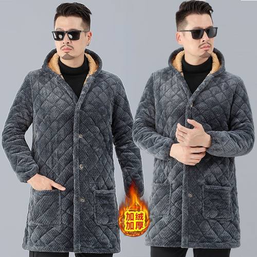 四川省服冬季男款棉服灯芯绒加绒夹棉家新款抗寒保暖外穿单件装