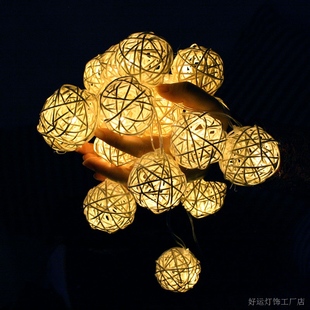 led藤球灯串房间装饰少女宿舍ins插电usb灯帐篷儿童圆球暖色拍照