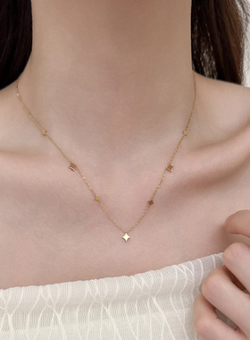 满天星简约百搭钛钢女项链