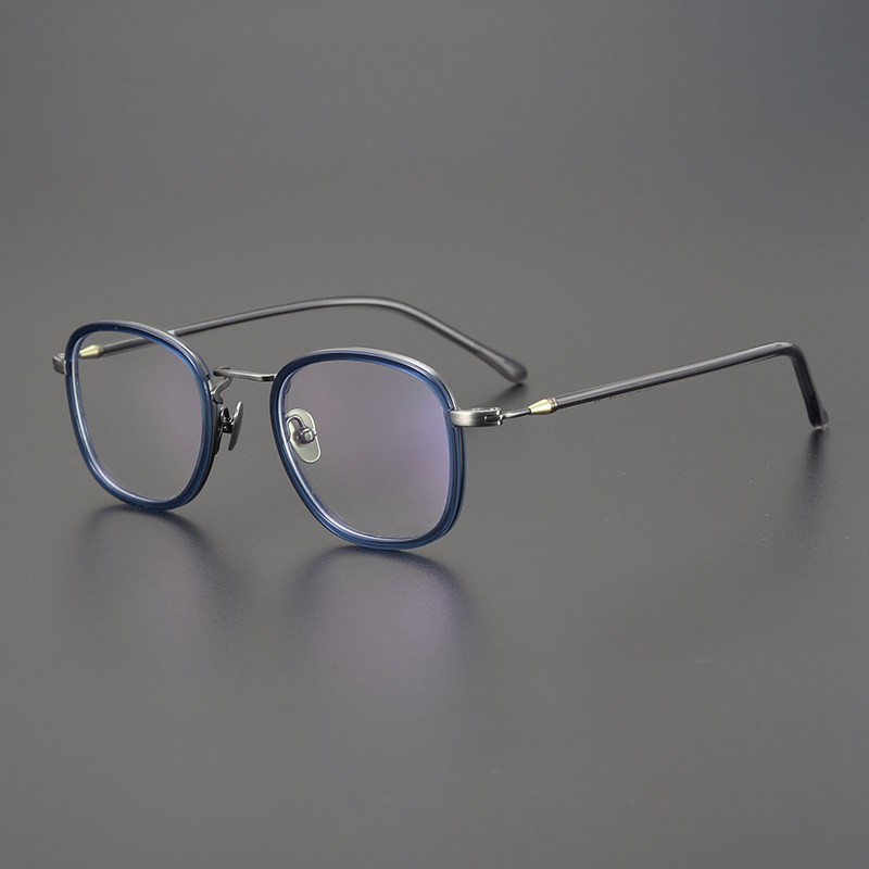 高级 vintage质感板材方框 设计师文艺眼镜框 方形近视眼镜男复古