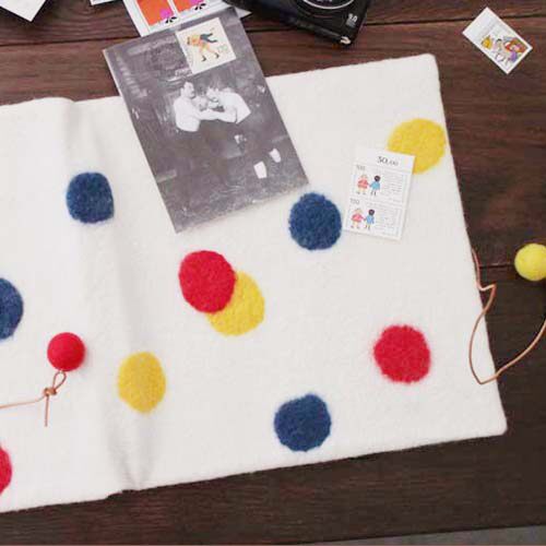 KUN.彩色波点相簿 新版相册升级~ 羊毛100%手工制作~