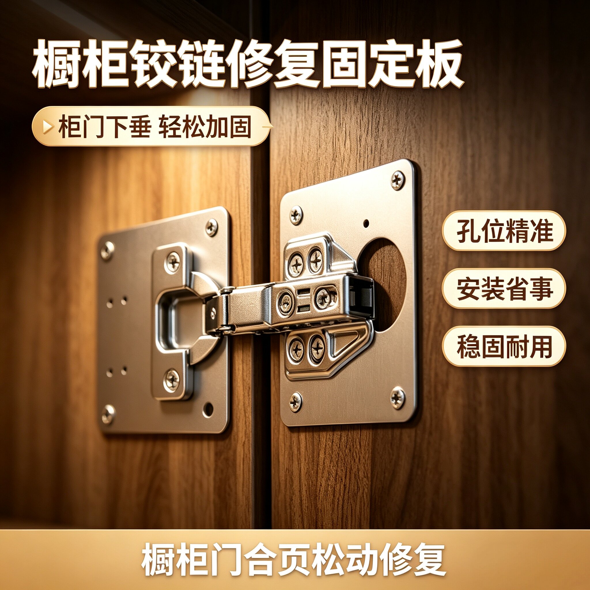 橱柜不锈钢合页铰链修复卡扣图片