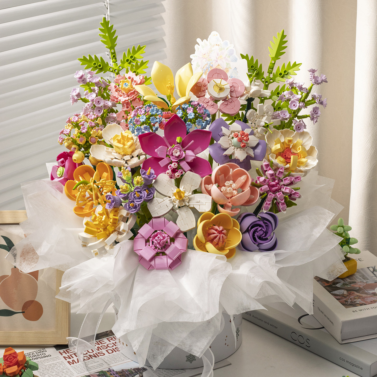 2026新款积木花束拼装花朵