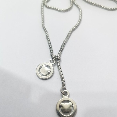 个性自制拉片合金吊坠钛钢士酷蹦迪嘻哈风项链男女学生钛钢链子潮