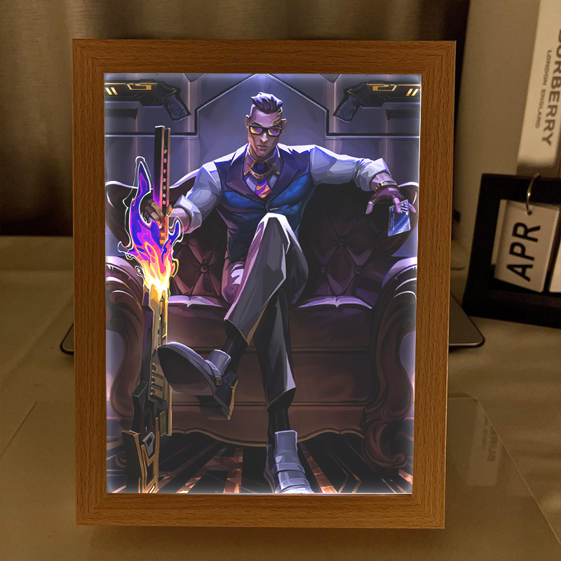 尚博勒钱包周边灯光画无畏契约小夜灯送游戏朋友礼物瓦罗兰特摆件