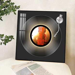 林俊杰周边蓝牙音响装饰画送朋友礼物卧室客厅氛围LED发光挂画