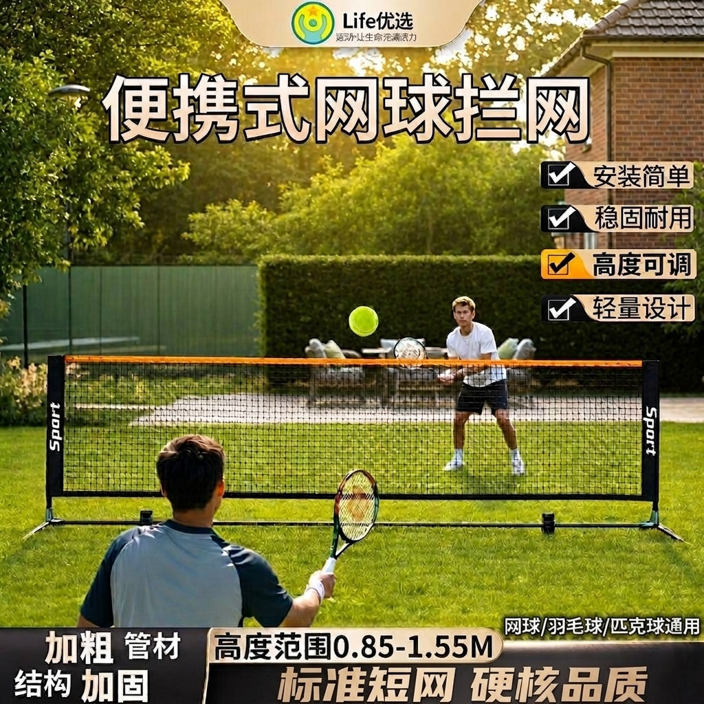 便携式网球网架Luspeed简易组装图片