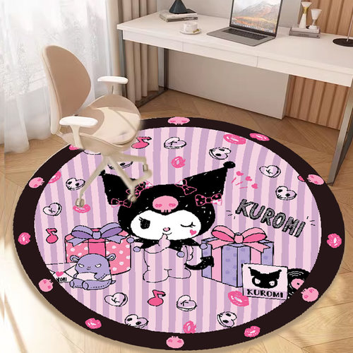 卡通儿童卧室吊椅家用圆形地毯