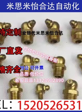 JB/T7940.2-1995接头式压注油杯45/90度铜油杯M10X1M8X1M6X1M12X1