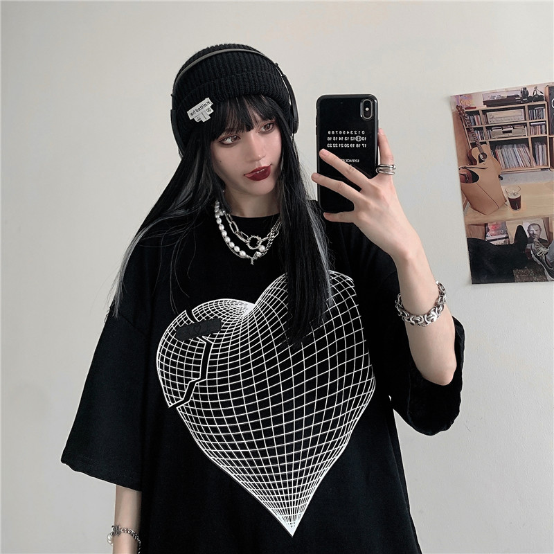 Real shot loose short sleeve T-shirt