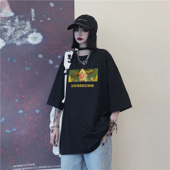 Real shot short sleeve T-shirt women's loose T-shirt summer top