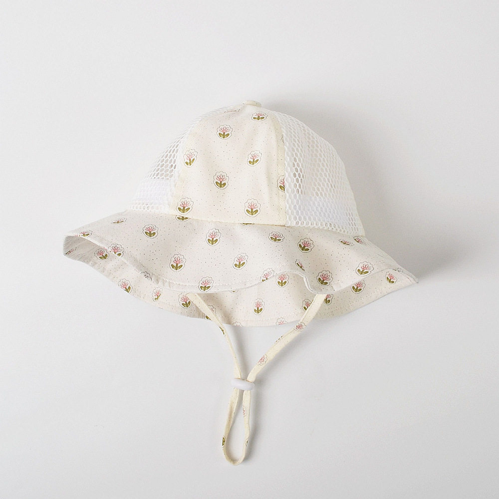 木音木云婴幼儿透气网眼防晒帽