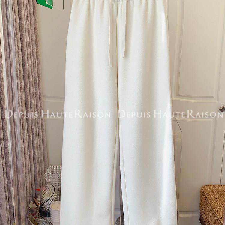 DHR 糯米绒白色加厚绒显瘦阔腿拖地裤宽松休闲直筒长裤子女大码冬,女装/女士精品,休闲裤,淘宝优惠券,粉丝福利购,淘宝优惠卷