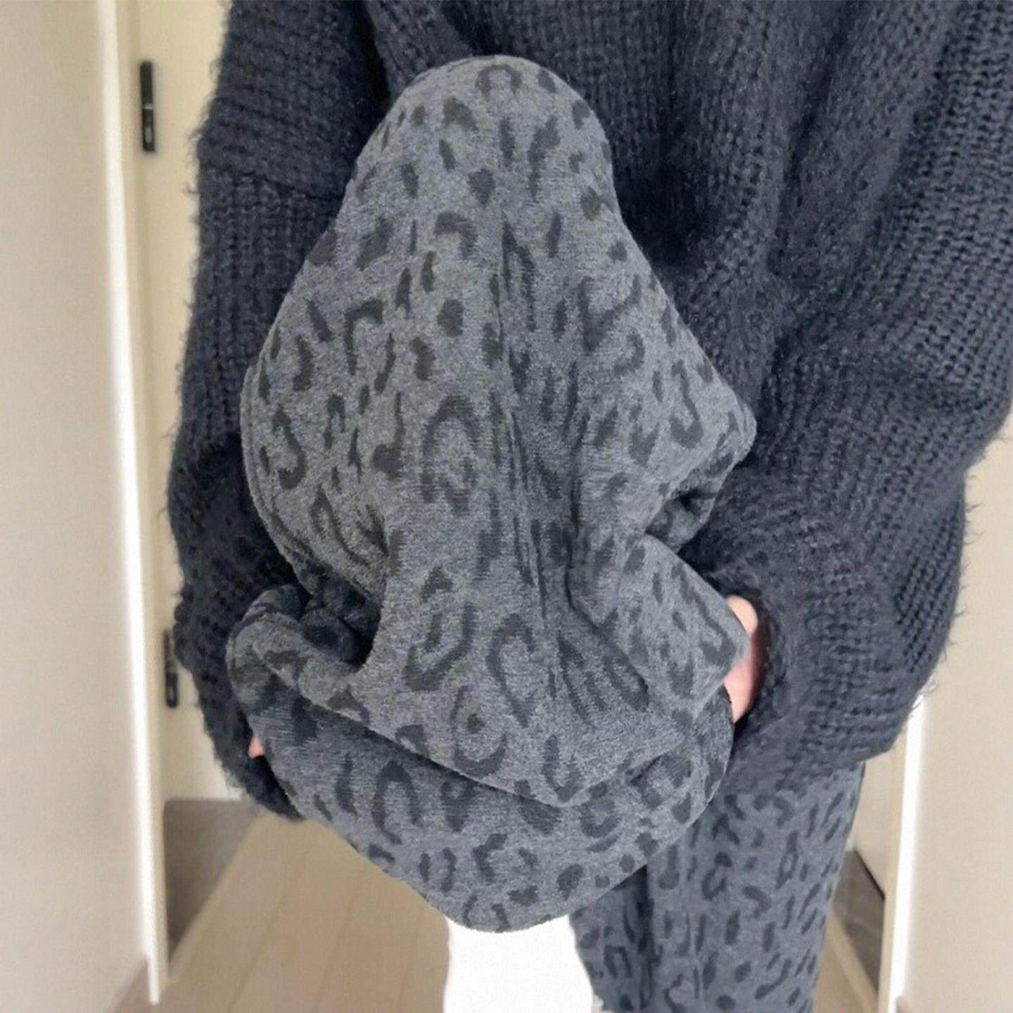 加绒加厚豹纹裤子女冬季新款胖妹妹mm高腰宽松显瘦阔腿糯米休闲裤,女装/女士精品,大码裤装,淘宝优惠券,粉丝福利购,淘宝优惠卷