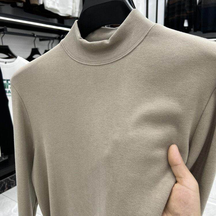 无缝德绒打底衫男秋冬内搭纯色上衣半高领双面绒男士长袖T恤潮流,男装,针织衫/毛衣,淘宝优惠券,粉丝福利购,淘宝优惠卷