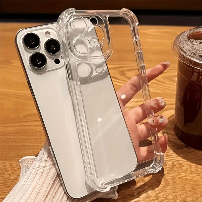 适用iphone14透明手机15PROMAX四角防摔太空壳保护套苹果16e气囊