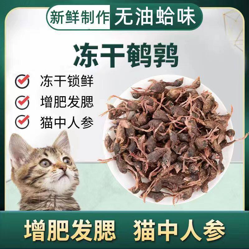 冻干狗鹌鹑猫咪零食增肥发腮营养纯肉补钙宠物大礼包一件代发