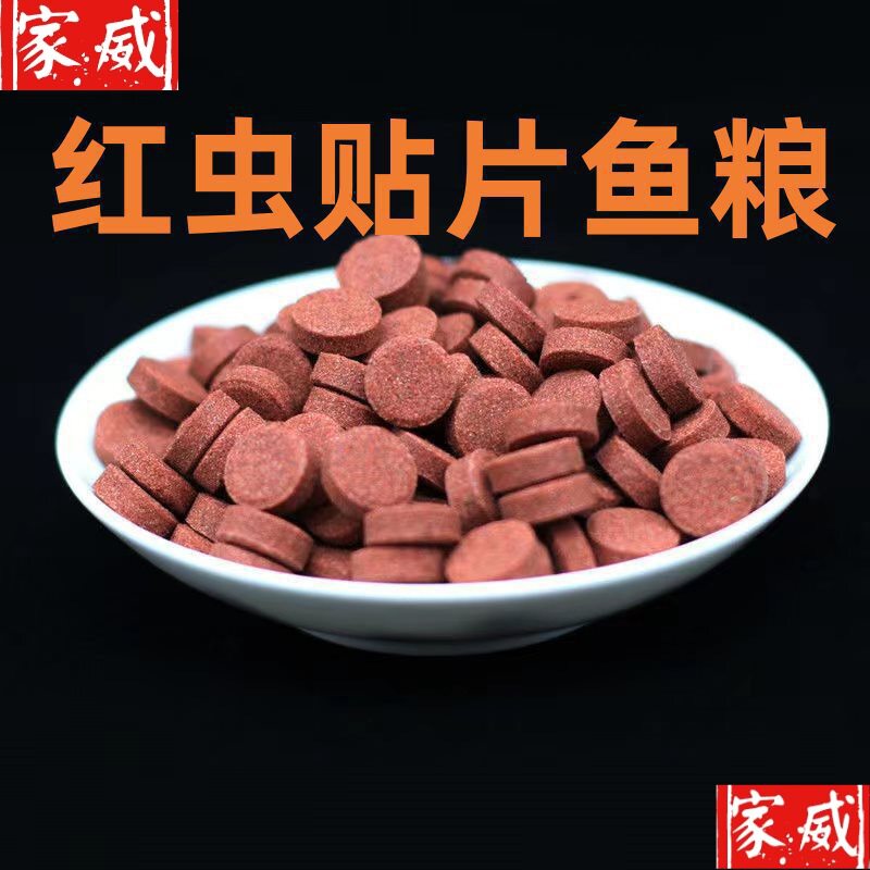 贴片鱼食小型鱼饲料孔雀鱼鱼粮灯鱼斗鱼金鱼热带鱼通用红虫丰年虾