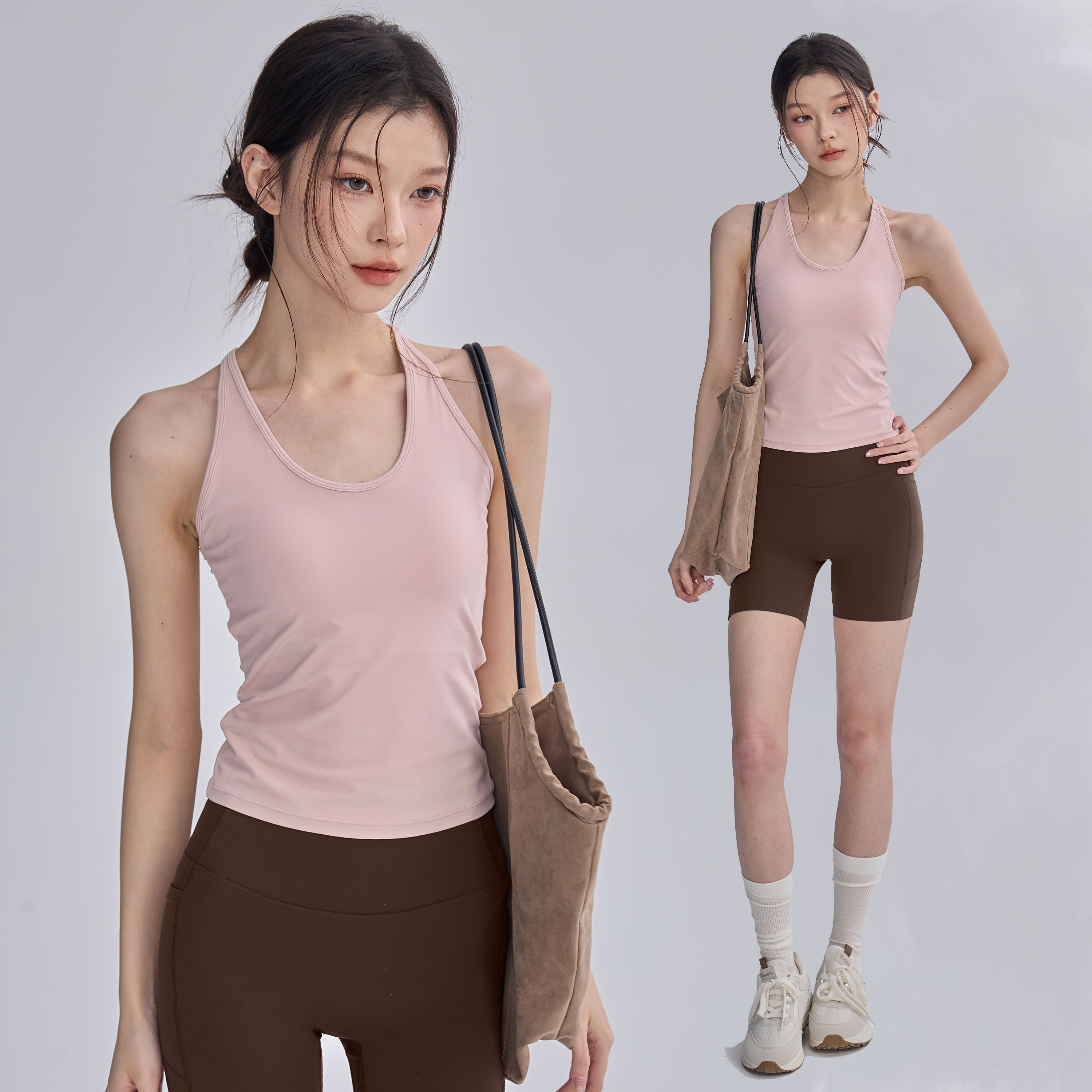 健身一体式运动背心女防震美背瑜伽服内衣外穿显瘦跑步训练上衣