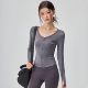 秋新健身衣女跑步骑行显瘦运动上衣修身 外套普拉提训练瑜伽服长袖