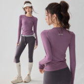 显瘦健身长袖 2025新款 瑜伽服上衣女修身 跑步速干普拉提运动T恤秋