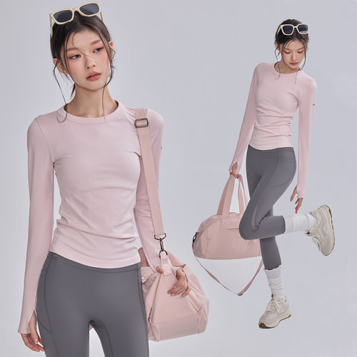 高弹显瘦健身衣跑步速干运动长袖