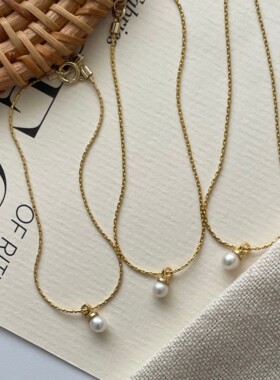 14K金小众天然近圆珍珠美包手链