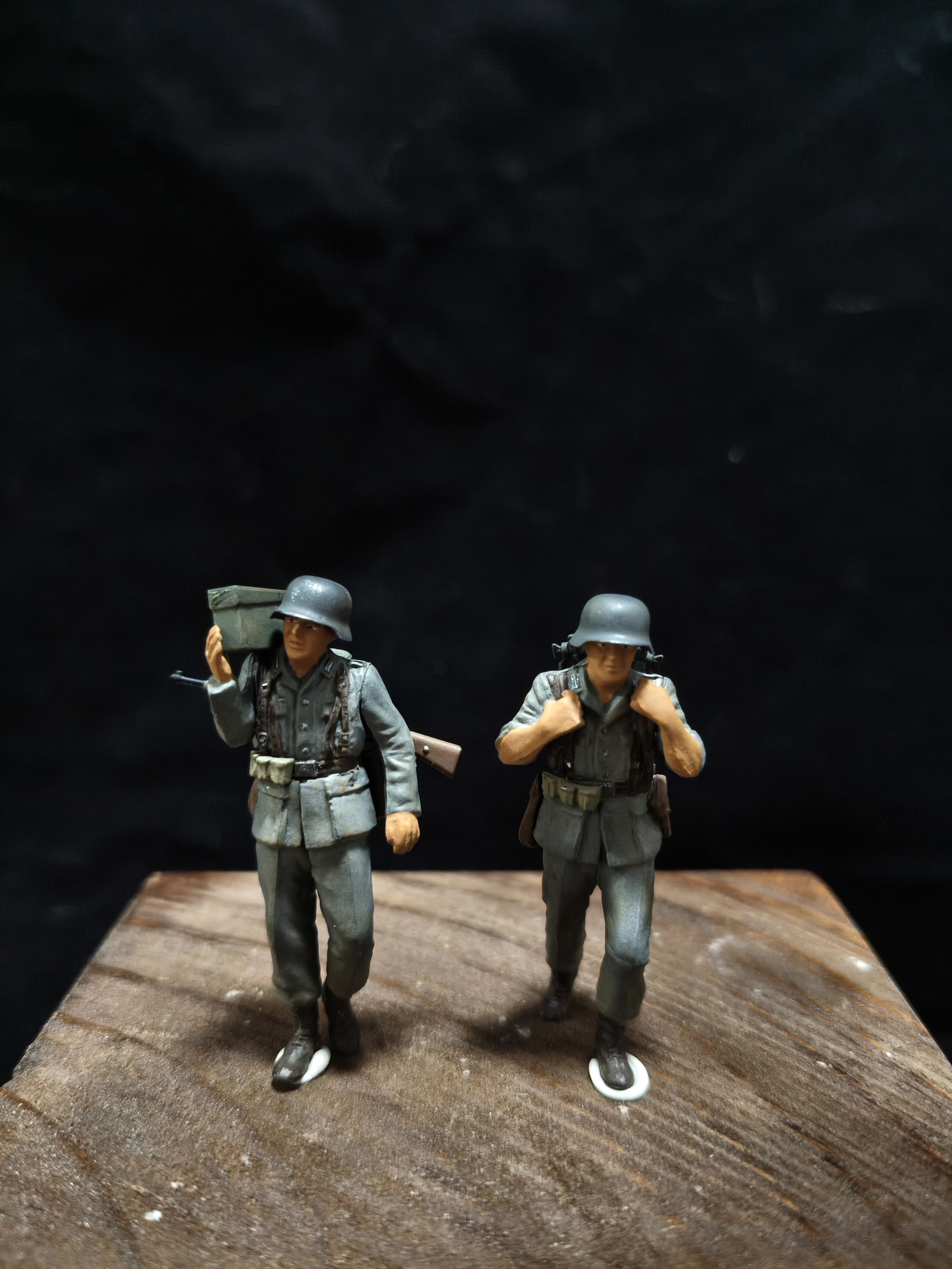 1/35田宫模型二战德国士兵已涂装上色塑料静态模型摆件成品手工