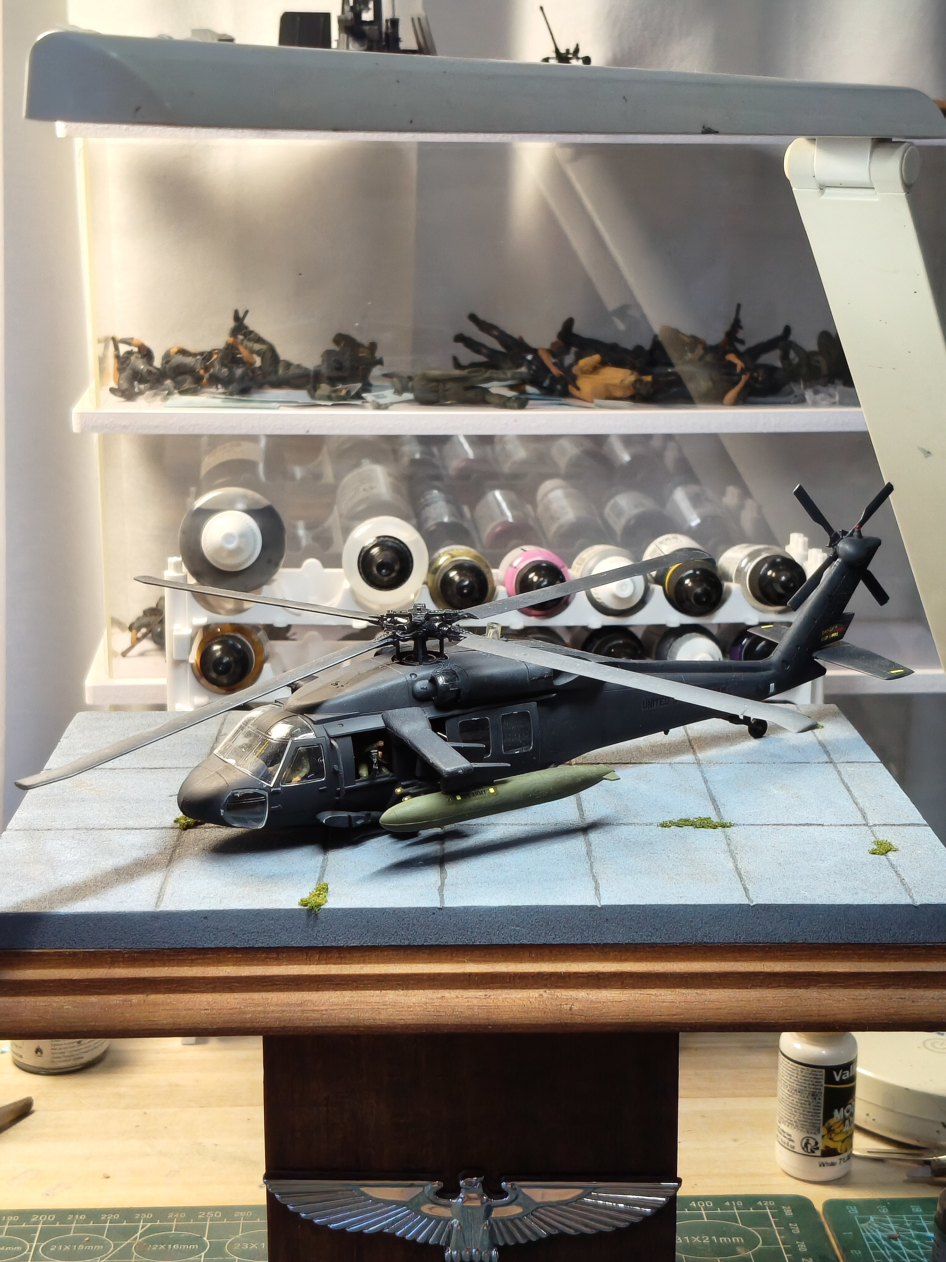 1/72长谷川美国黑鹰直升机已涂装上色塑料静态模型摆件成品手工