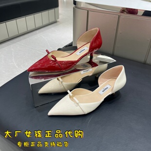 女鞋 专柜正品 红色单鞋 中空凉鞋 EJC05AK6 思加图2026春格蕾丝奶油鞋