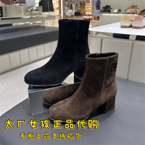 思加图2025新款复古短靴