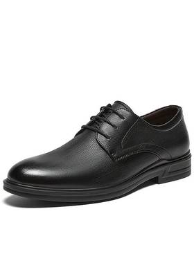 专柜正品百思图2026春柔软羊皮正装男士皮鞋商务通勤男鞋41831AM6